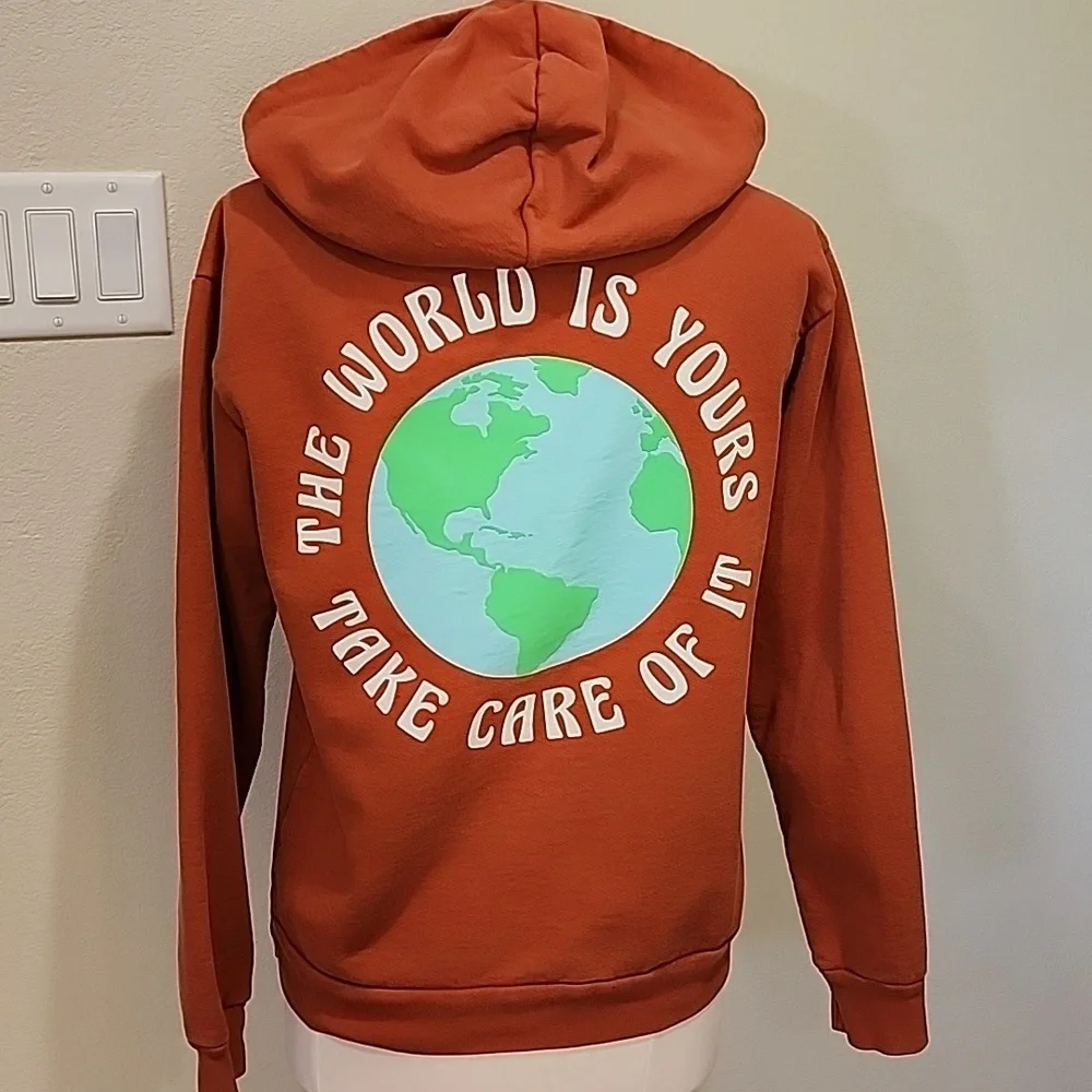 Talentless Hoodie Mother Earth Canyon Unisex Burnt Orange Rare Color size Small